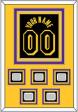 Los Angeles Name & Number With 5 Trophy Patches - Black Mamba (2017-2018, 2020) - Triple Mat 4