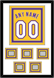 Los Angeles Name & Number With 5 Trophy Patches - Home Yellow (1999-2018) - Triple Mat 1