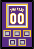Los Angeles Name & Number With 5 Finals Patches - Road Purple (1999-2004) - Triple Mat 2