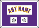 Los Angeles Name & 2 Finals Patches - Alternate White (2002-2018) - Single Mat 1