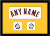 Los Angeles Name & 2 Finals Patches - Alternate White (2002-2018) - Single Mat 3