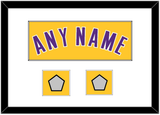 Los Angeles Name & 2 Trophy Patches - Home Yellow (1999-2018) - Single Mat 1