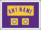 Los Angeles Name & 2 Trophy Patches - Home Yellow (1999-2018) - Single Mat 3