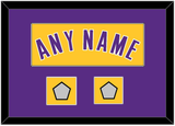 Los Angeles Name & 2 Finals Patches - Home Yellow (1999-2018) - Single Mat 3