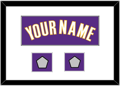 Los Angeles Name & 2 Champions Patches - Road Purple (1999-2004) - Essential Tier 1