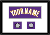 Los Angeles Name & 2 Trophy Patches - Road Purple (1999-2004) - Single Mat 1