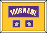 Los Angeles Name & 2 Finals Patches - Road Purple (1999-2004) - Single Mat 3