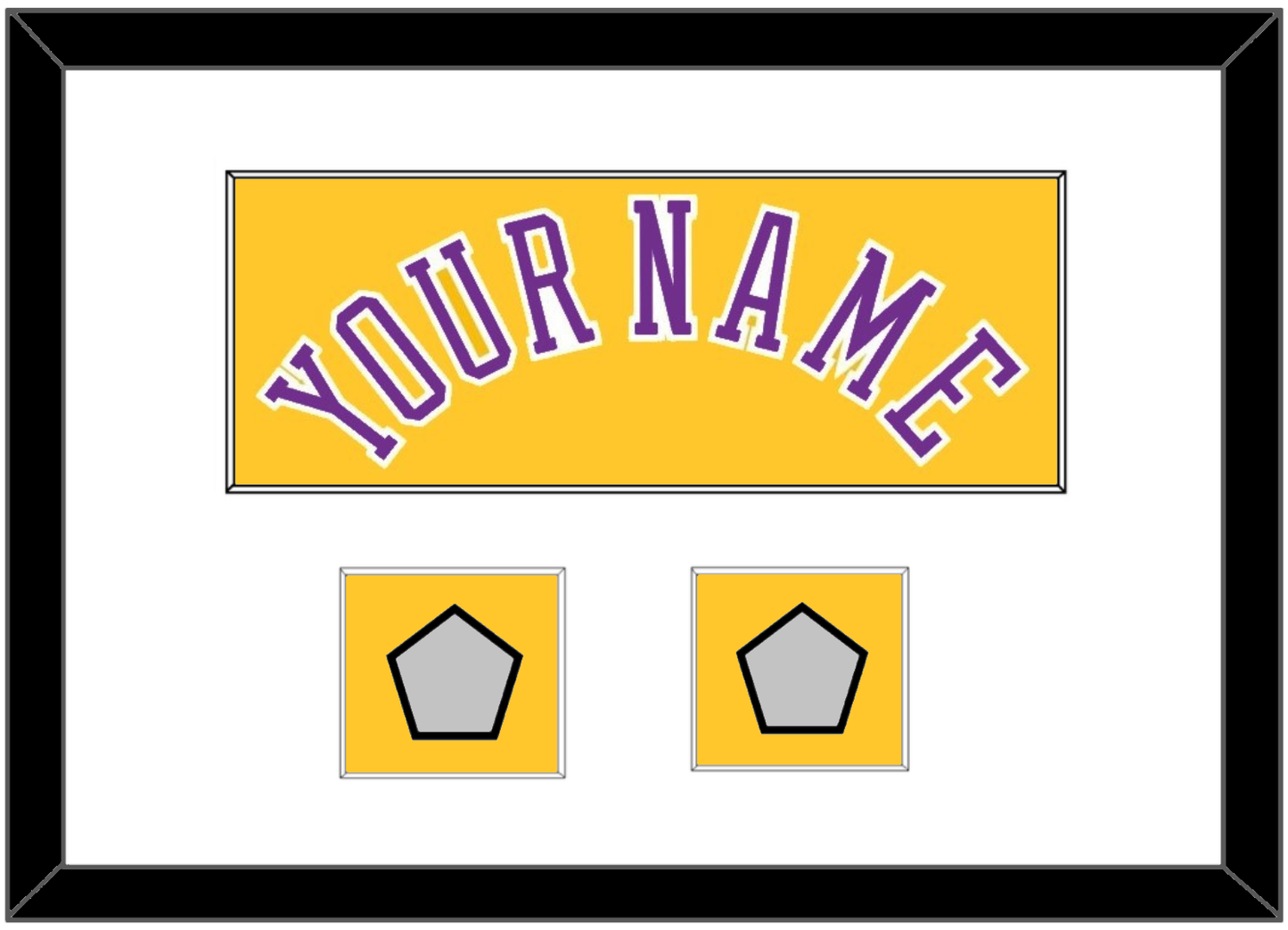 Los Angeles Name & 2 Champions Patches - Home Yellow (1978-1997) - Essential Tier 1