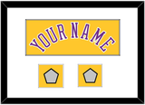 Los Angeles Name & 2 Trophy Patches - Home Yellow (1978-1997) - Single Mat 1