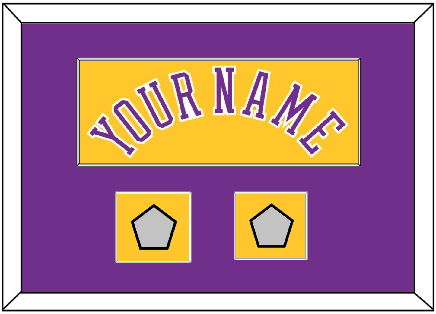 Los Angeles Name & 2 Champions Patches - Home Yellow (1978-1997) - Essential Tier 3