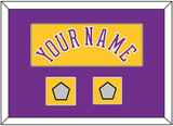 Los Angeles Name & 2 Trophy Patches - Home Yellow (1978-1997) - Single Mat 3