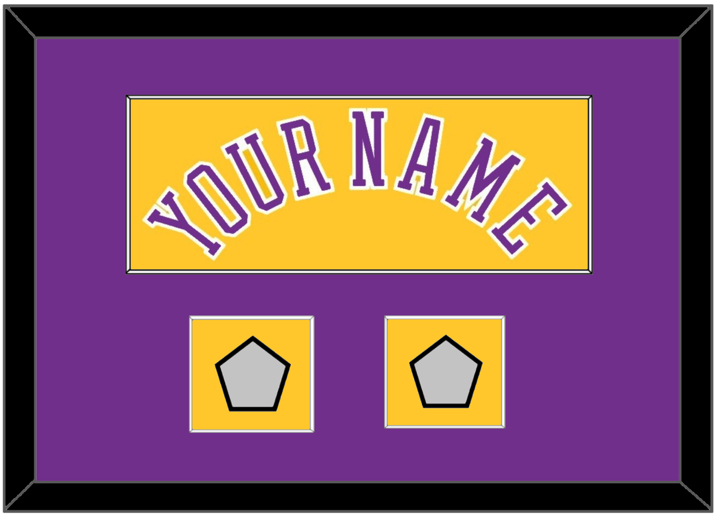 Los Angeles Name & 2 Champions Patches - Home Yellow (1978-1997) - Essential Tier 3