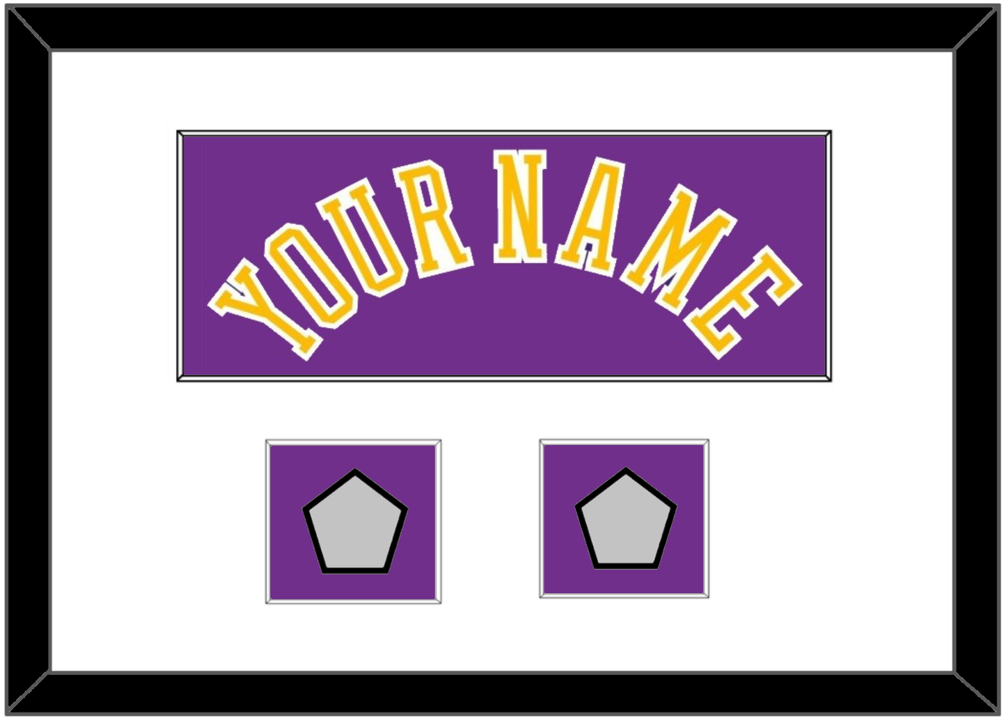 Los Angeles Name & 2 Champions Patches - Road Purple (1978-1997) - Essential Tier 1