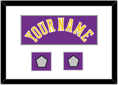 Los Angeles Name & 2 Champions Patches - Road Purple (1978-1997) - Essential Tier 1