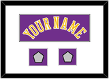 Los Angeles Name & 2 Trophy Patches - Road Purple (1978-1997) - Single Mat 1
