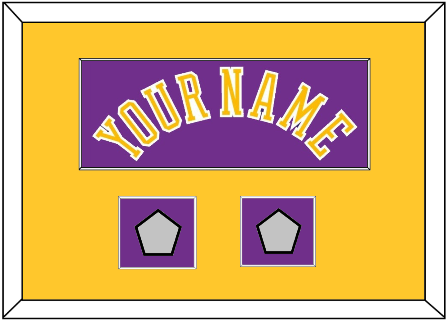 Los Angeles Name & 2 Champions Patches - Road Purple (1978-1997) - Essential Tier 3