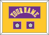 Los Angeles Name & 2 Champions Patches - Road Purple (1978-1997) - Single Mat 3