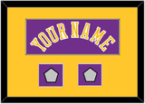 Los Angeles Name & 2 Trophy Patches - Road Purple (1978-1997) - Single Mat 3