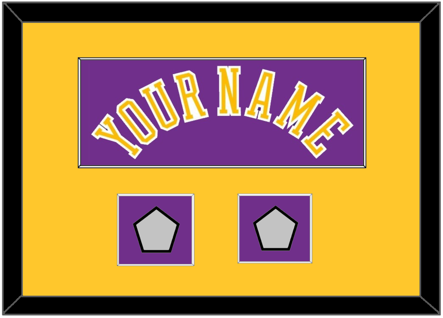 Los Angeles Name & 2 Champions Patches - Road Purple (1978-1997) - Essential Tier 3