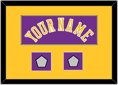 Los Angeles Name & 2 Champions Patches - Road Purple (1978-1997) - Essential Tier 3