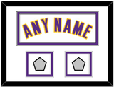 Los Angeles Name & 2 Trophy Patches - Alternate White (2002-2018) - Double Mat 1