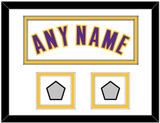 Los Angeles Name & 2 Champions Patches - Alternate White (2002-2018) - Double Mat 3