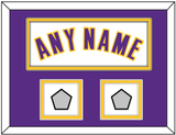 Los Angeles Name & 2 Finals Patches - Alternate White (2002-2018) - Double Mat 5