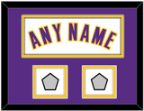 Los Angeles Name & 2 Finals Patches - Alternate White (2002-2018) - Double Mat 5