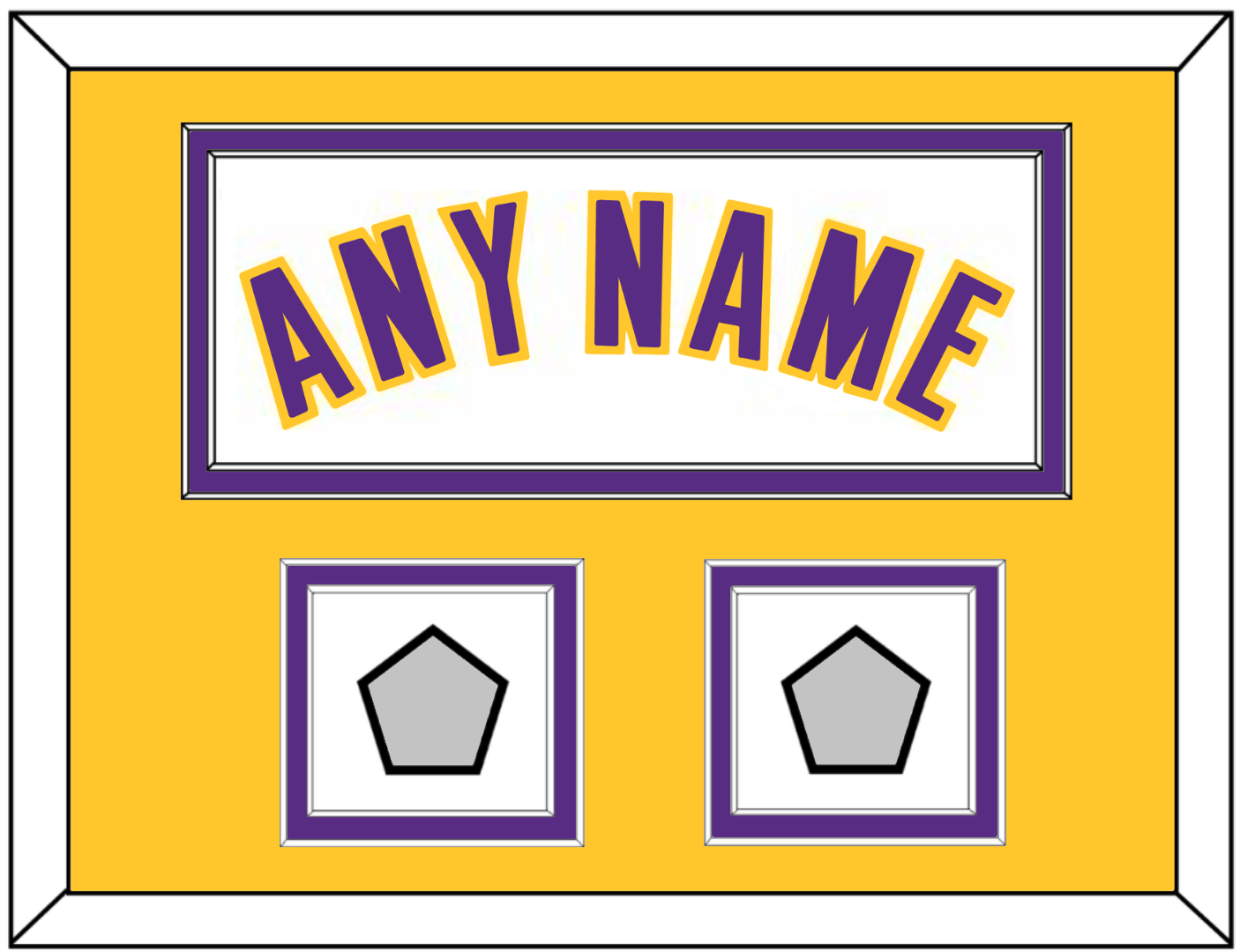 Los Angeles Name & 2 Trophy Patches - Alternate White (2002-2018) - Signature Tier 7