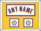 Los Angeles Name & 2 Trophy Patches - Alternate White (2002-2018) - Double Mat 7