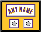 Los Angeles Name & 2 Champions Patches - Alternate White (2002-2018) - Double Mat 7