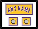 Los Angeles Name & 2 Trophy Patches - Home Yellow (1999-2018) - Double Mat 1