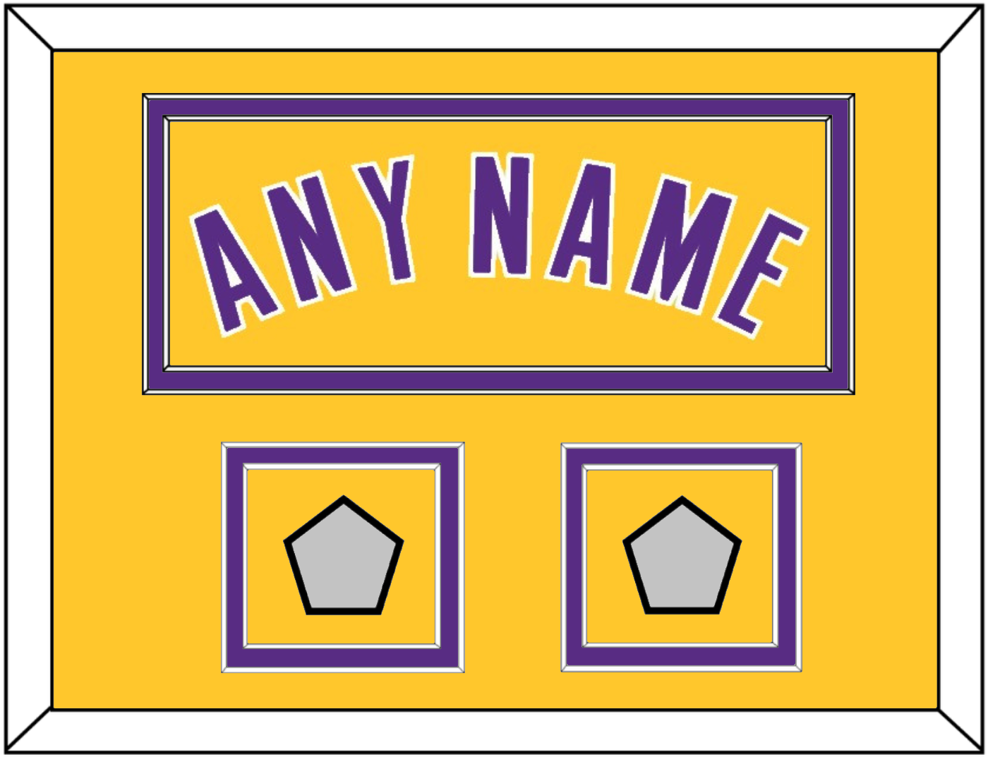 Los Angeles Name & 2 Finals Patches - Home Yellow (1999-2018) - Signature Tier 3
