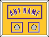 Los Angeles Name & 2 Finals Patches - Home Yellow (1999-2018) - Double Mat 3