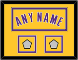 Los Angeles Name & 2 Trophy Patches - Home Yellow (1999-2018) - Double Mat 3