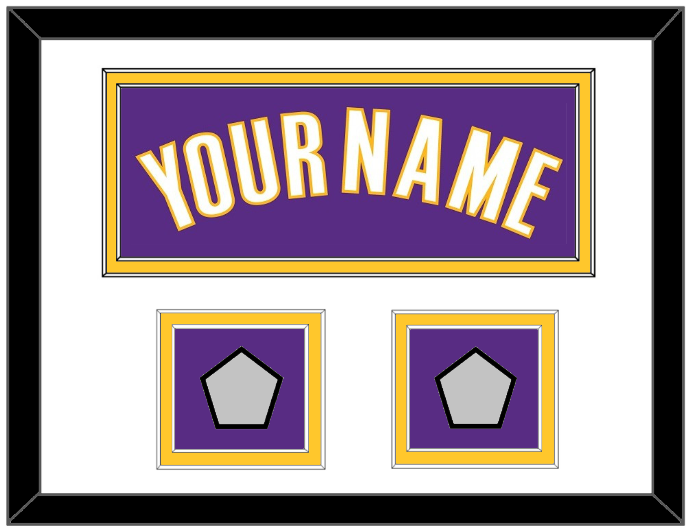 Los Angeles Name & 2 Champions Patches - Road Purple (1999-2004) - Signature Tier 1