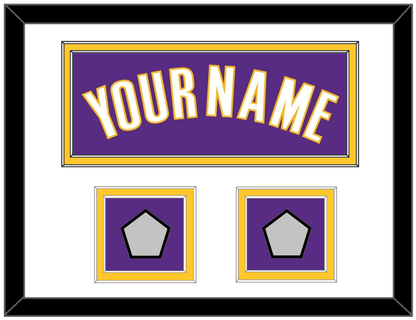 Los Angeles Name & 2 Champions Patches - Road Purple (1999-2004) - Signature Tier 1