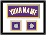 Los Angeles Name & 2 Trophy Patches - Road Purple (1999-2004) - Double Mat 1