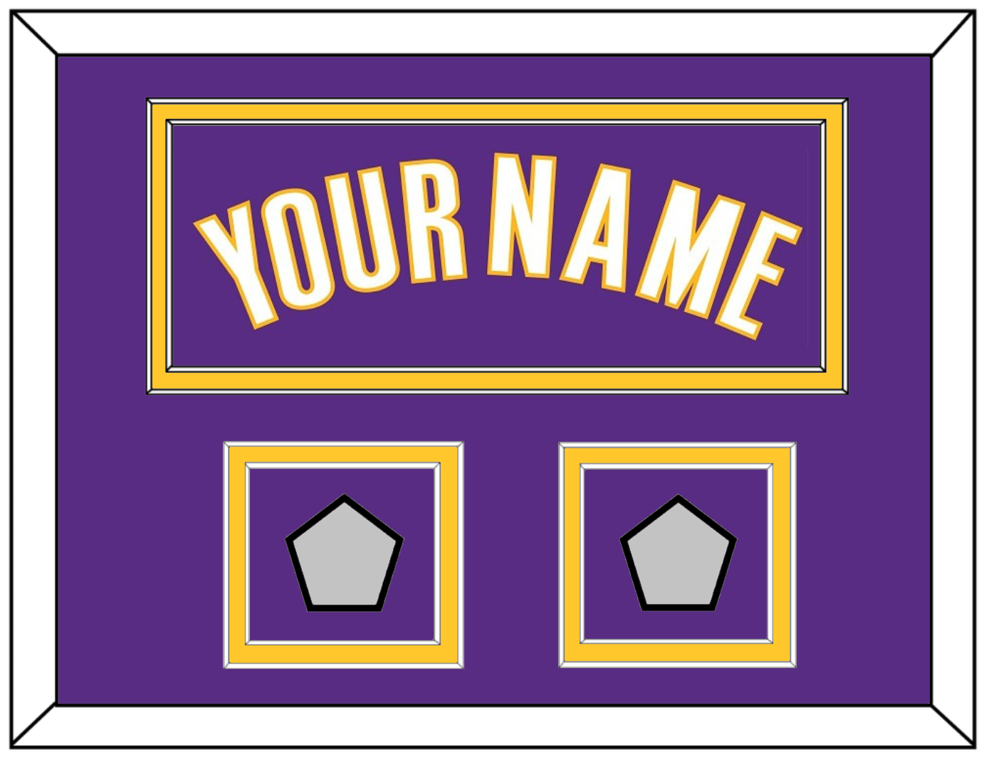 Los Angeles Name & 2 Trophy Patches - Road Purple (1999-2004) - Signature Tier 3