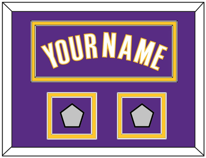 Los Angeles Name & 2 Finals Patches - Road Purple (1999-2004) - Signature Tier 3