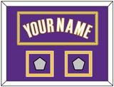 Los Angeles Name & 2 Trophy Patches - Road Purple (1999-2004) - Double Mat 3