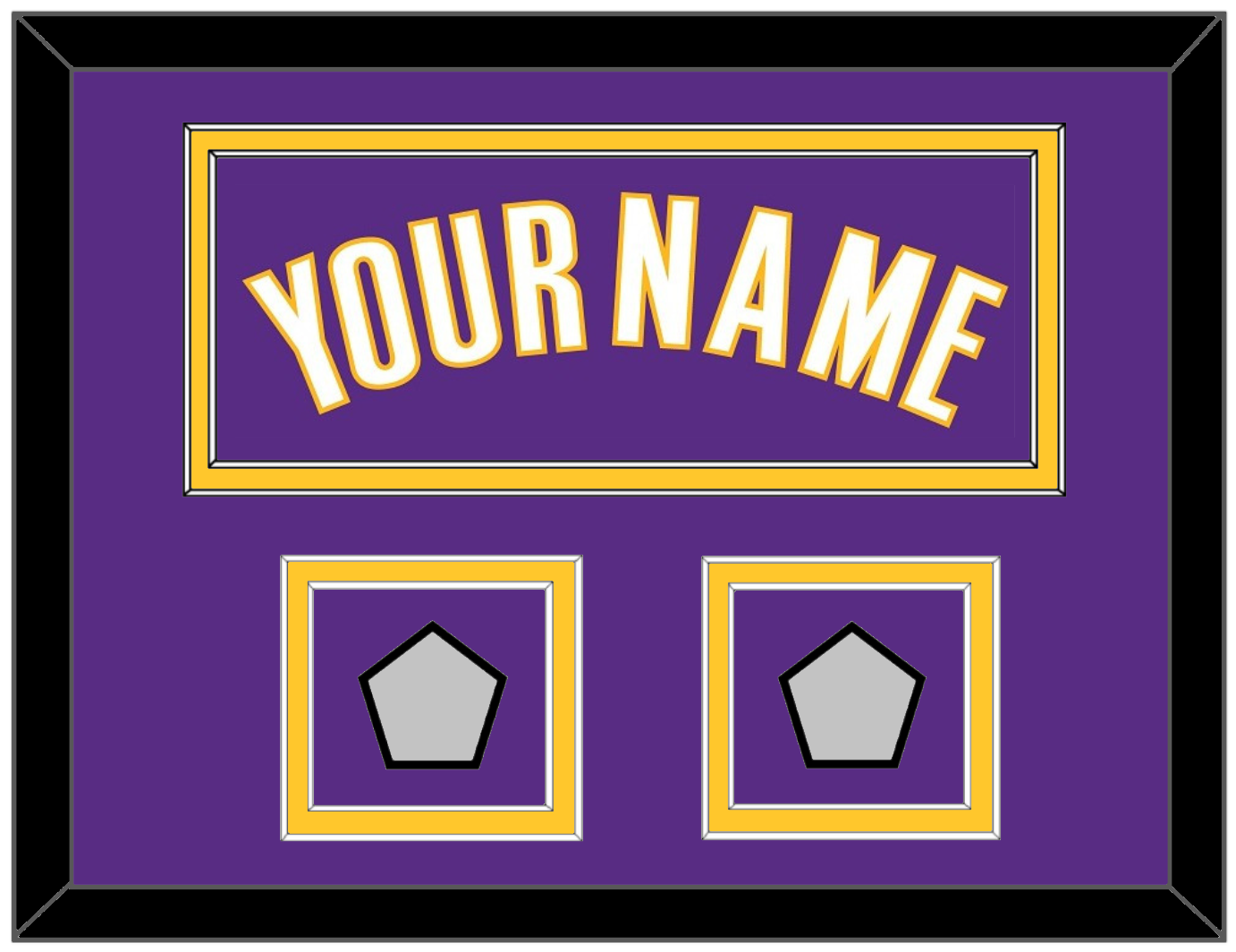 Los Angeles Name & 2 Trophy Patches - Road Purple (1999-2004) - Signature Tier 3