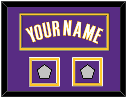 Los Angeles Name & 2 Trophy Patches - Road Purple (1999-2004) - Signature Tier 3