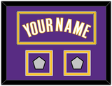 Los Angeles Name & 2 Finals Patches - Road Purple (1999-2004) - Double Mat 3