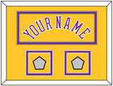 Los Angeles Name & 2 Champions Patches - Home Yellow (1978-1997) - Double Mat 3