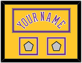 Los Angeles Name & 2 Trophy Patches - Home Yellow (1978-1997) - Double Mat 3