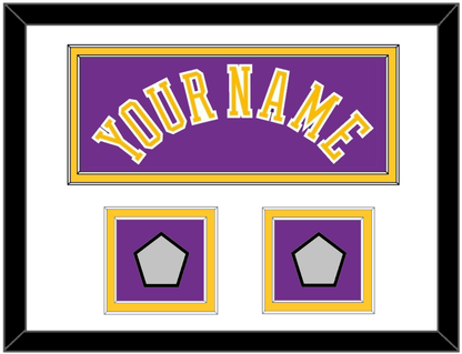 Los Angeles Name & 2 Trophy Patches - Road Purple (1978-1997) - Signature Tier 1
