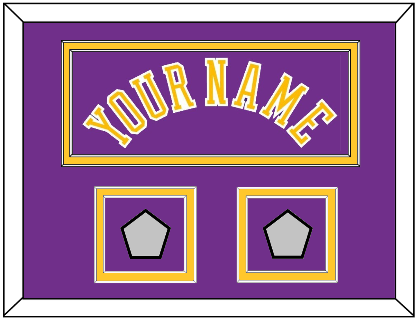Los Angeles Name & 2 Trophy Patches - Road Purple (1978-1997) - Signature Tier 3