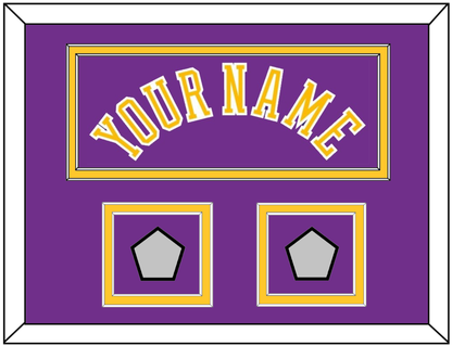 Los Angeles Name & 2 Champions Patches - Road Purple (1978-1997) - Signature Tier 3