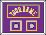 Los Angeles Name & 2 Trophy Patches - Road Purple (1978-1997) - Double Mat 3